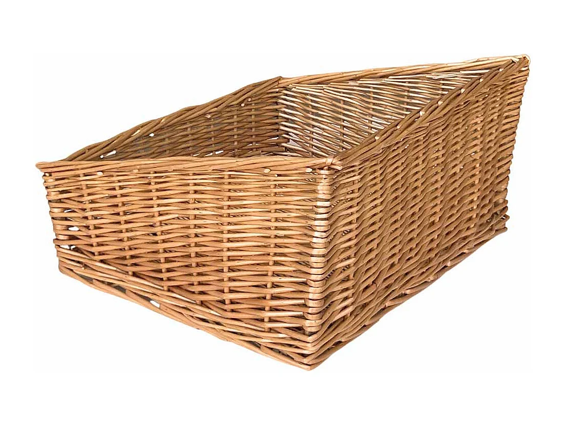 Cesta de pan rectangular de mimbre, 43,5 x 32 cm, h 20 cm.