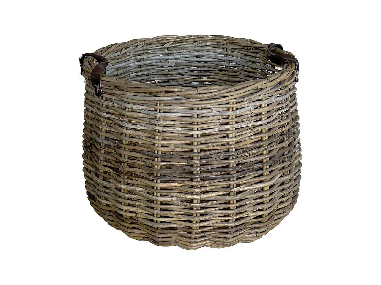 Panier en rotin véritable avec anses 40 x 30 cm