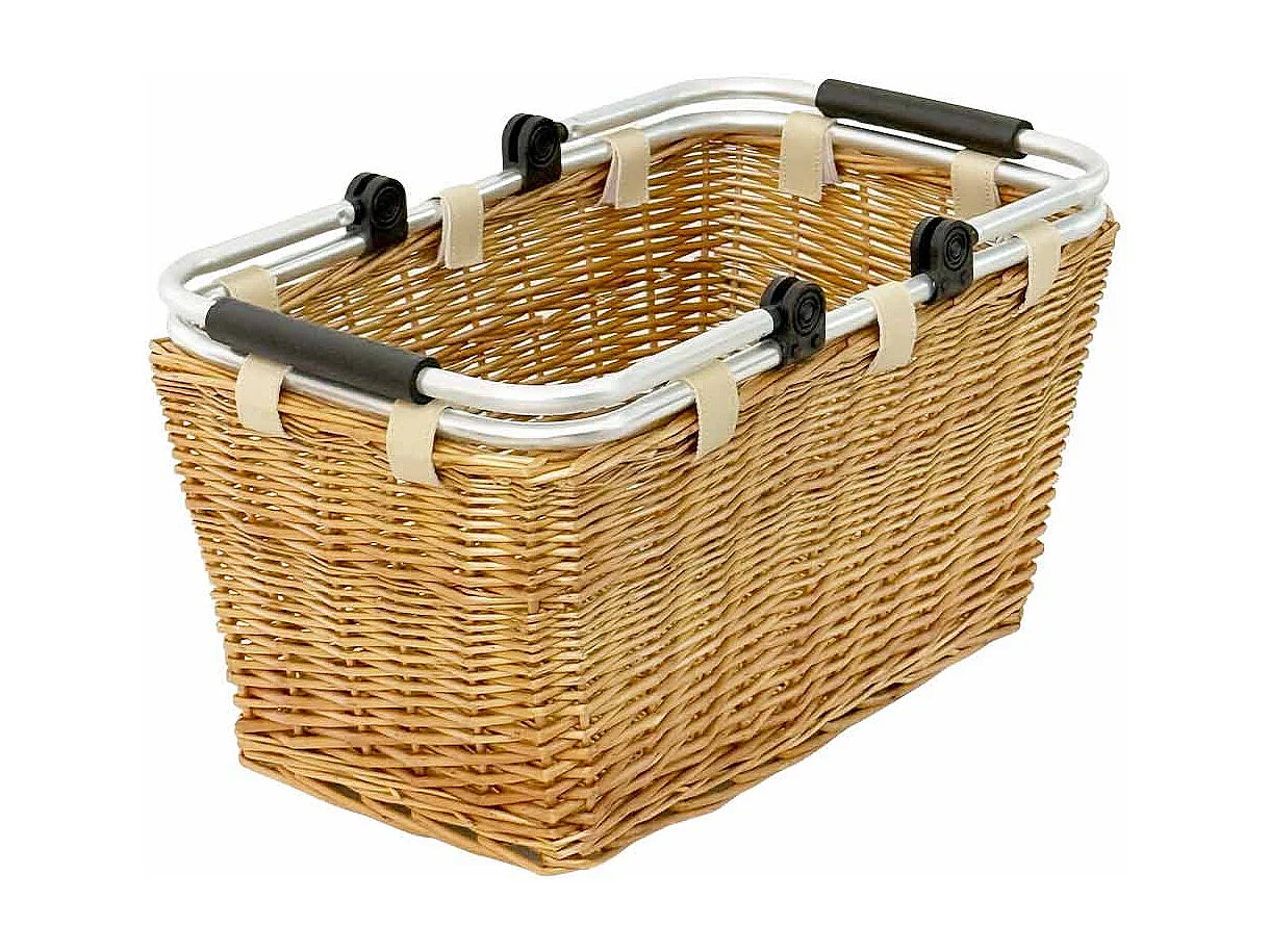 Panier panier panier à provisions en osier avec poignées en métal CM47.5X28.5X25