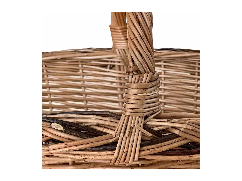 Panier en osier Matilde ovale bicolore avec anse cm 51,5 x cm 42 h 24