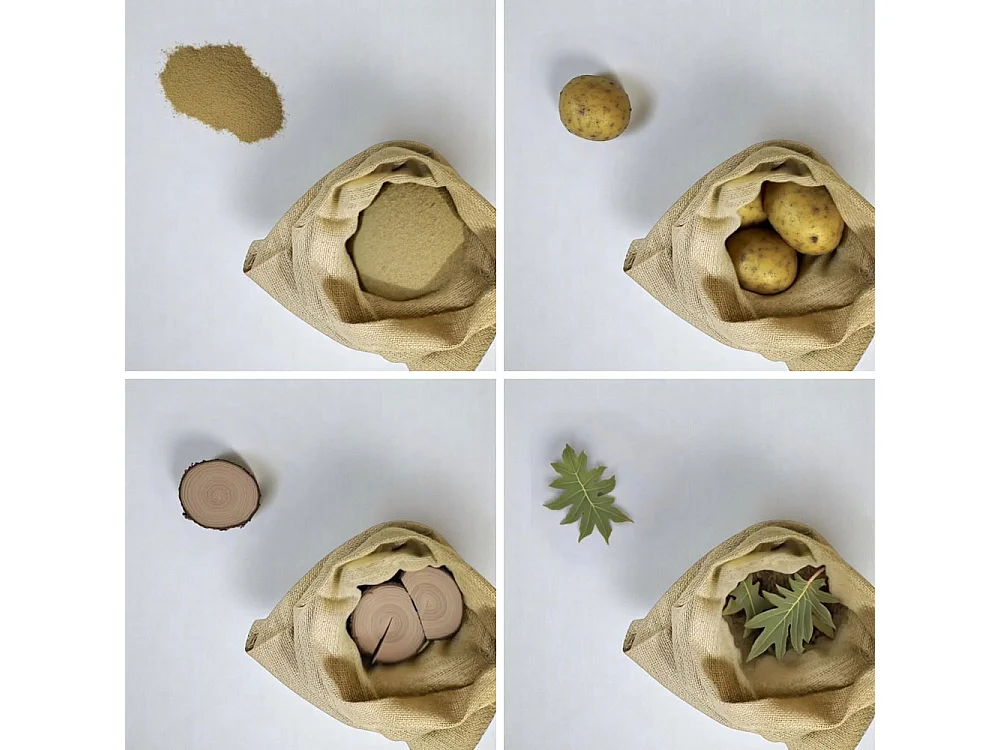 Sac en jute 50 cm x h 70 cm résistant et réutilisable lot de 5 pièces