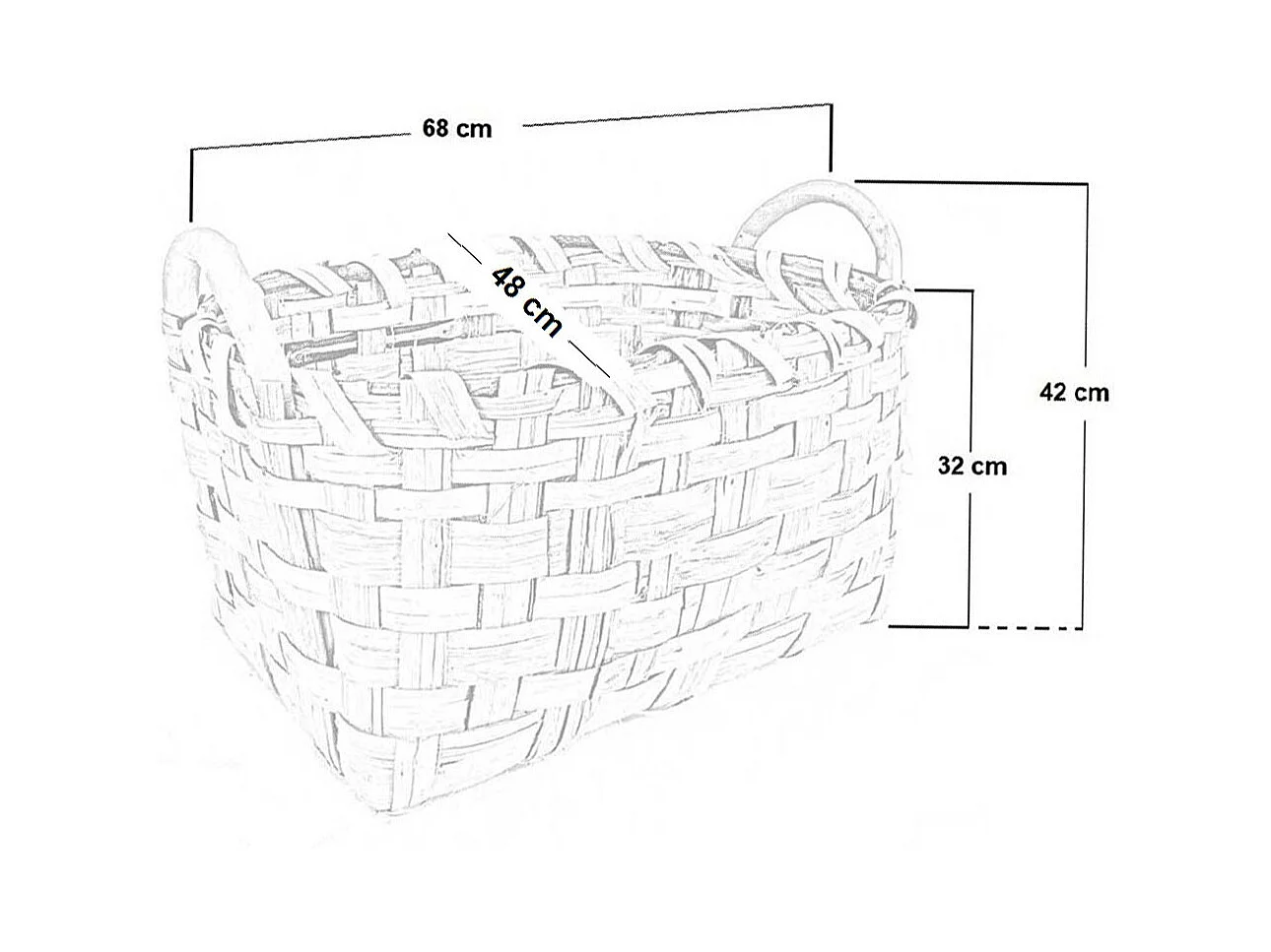 Panier porte-bûches panier porte-granulés sac en bois et granulés 68 cm