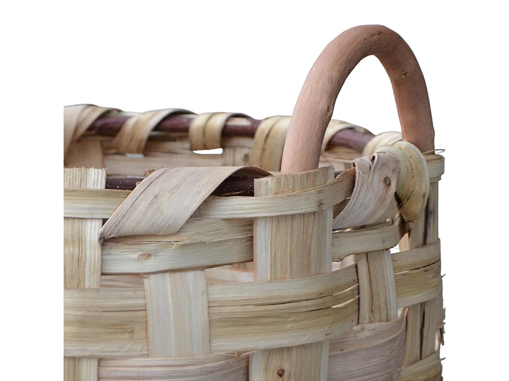 Panier porte-bûches panier porte-granulés sac en bois et granulés 68 cm