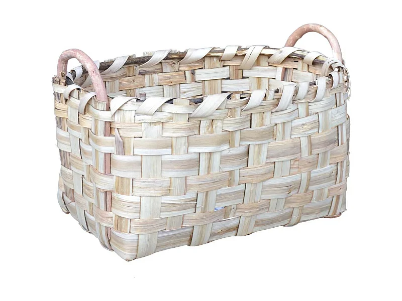 Panier porte-bûches panier porte-granulés sac en bois et granulés 58 cm