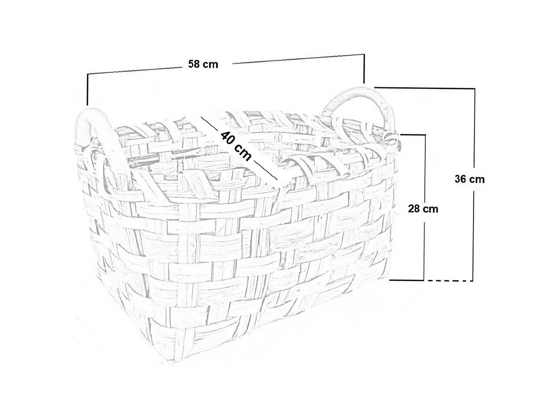 Panier porte-bûches panier porte-granulés sac en bois et granulés 58 cm