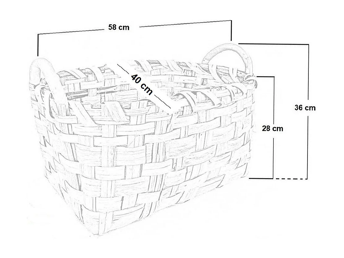 Panier porte-bûches panier porte-granulés sac en bois et granulés 58 cm