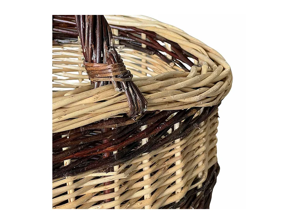 Panier en osier Sofia ovale bicolore avec poignée cm 44 x cm 35 h 24