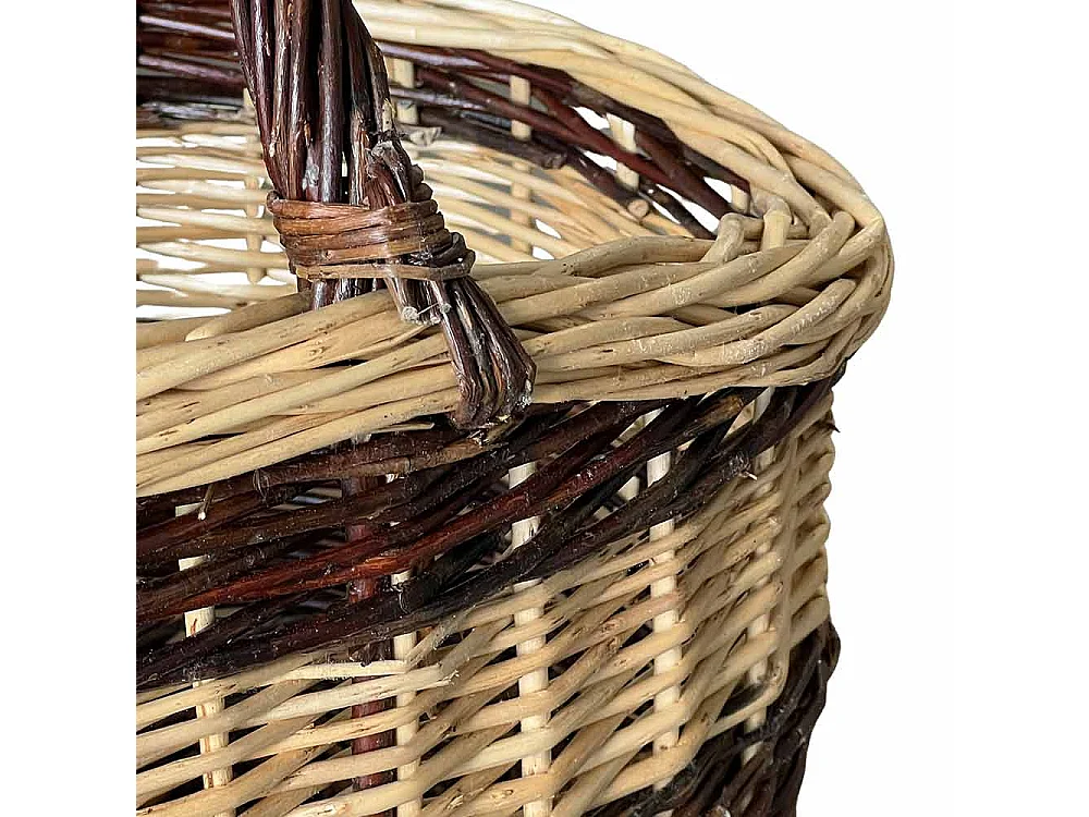Panier en osier Sofia ovale bicolore avec poignée cm 44 x cm 35 h 24