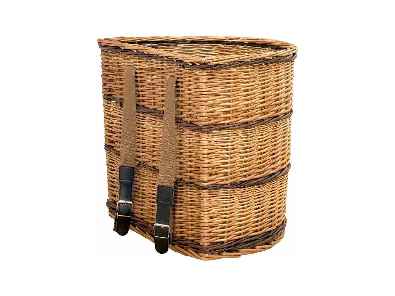 Panier en osier collection gerla grand avec bandoulières 52 cm x 38 cm h 48