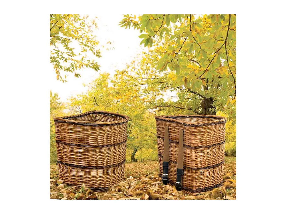 Panier en osier collection gerla grand avec bandoulières 52 cm x 38 cm h 48
