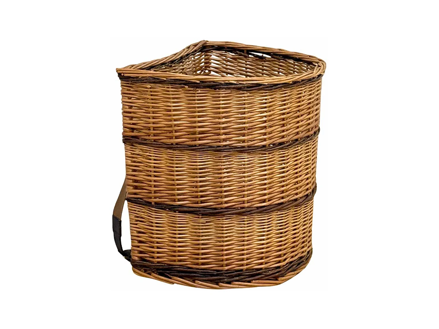 Cesta de mimbre colección gerla grande con tirantes 52 cm x 38 cm h 48