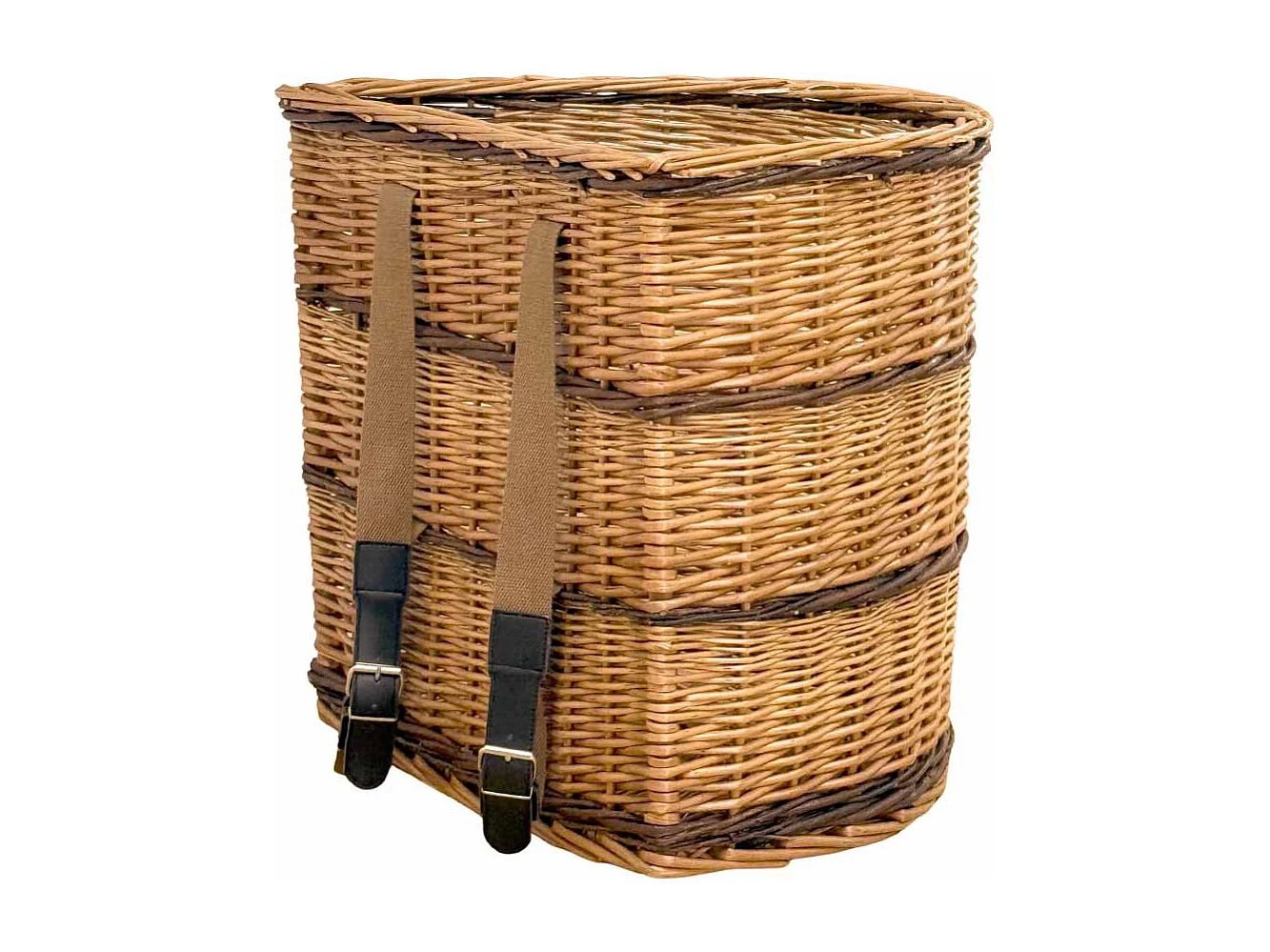 Panier en osier collection gerla grand avec bandoulières 52 cm x 38 cm h 48