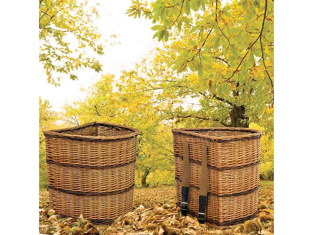 Panier en osier collection gerla grand avec bandoulières 52 cm x 38 cm h 48