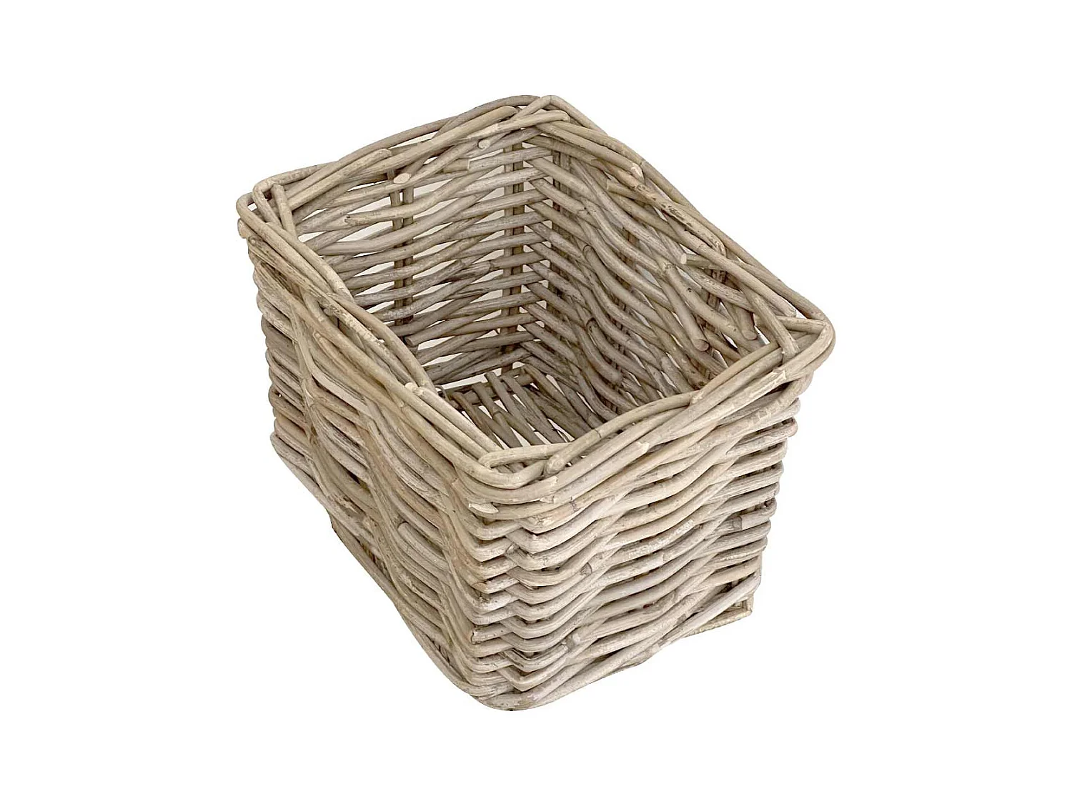 Petit panier en rotin véritable bois de kabu cm 27 x 21 h 24 cm