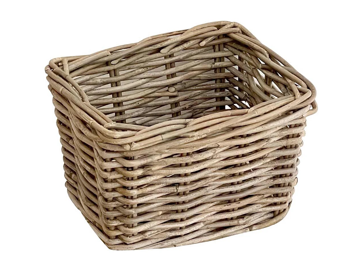 Petit panier en rotin véritable bois de kabu cm 27 x 21 h 24 cm