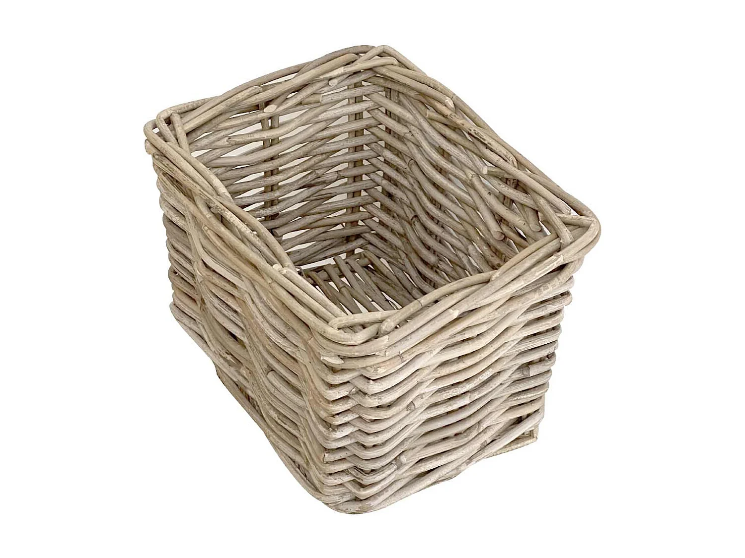 Petit panier en rotin véritable bois de kabu cm 27 x 21 h 24 cm