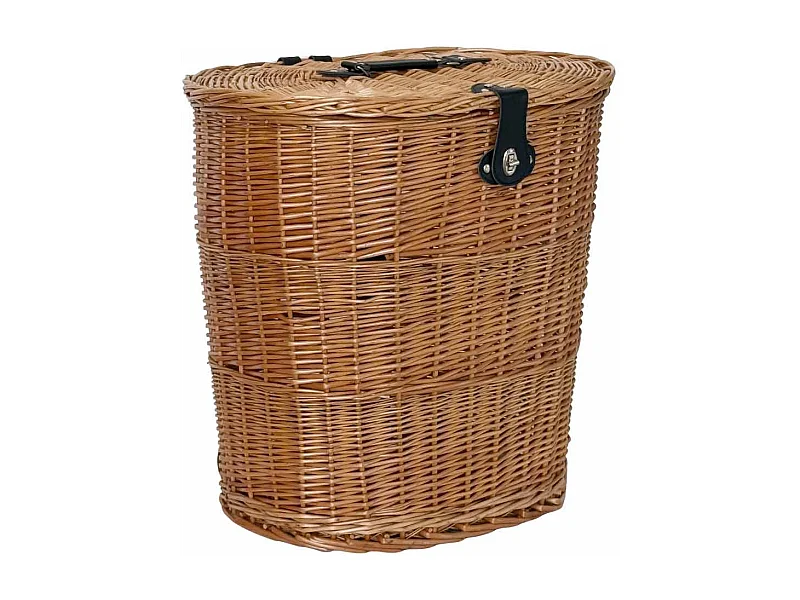 Panier en osier Gerla Lux avec couvercle et bandoulière 42 cm x 30 cm h 40