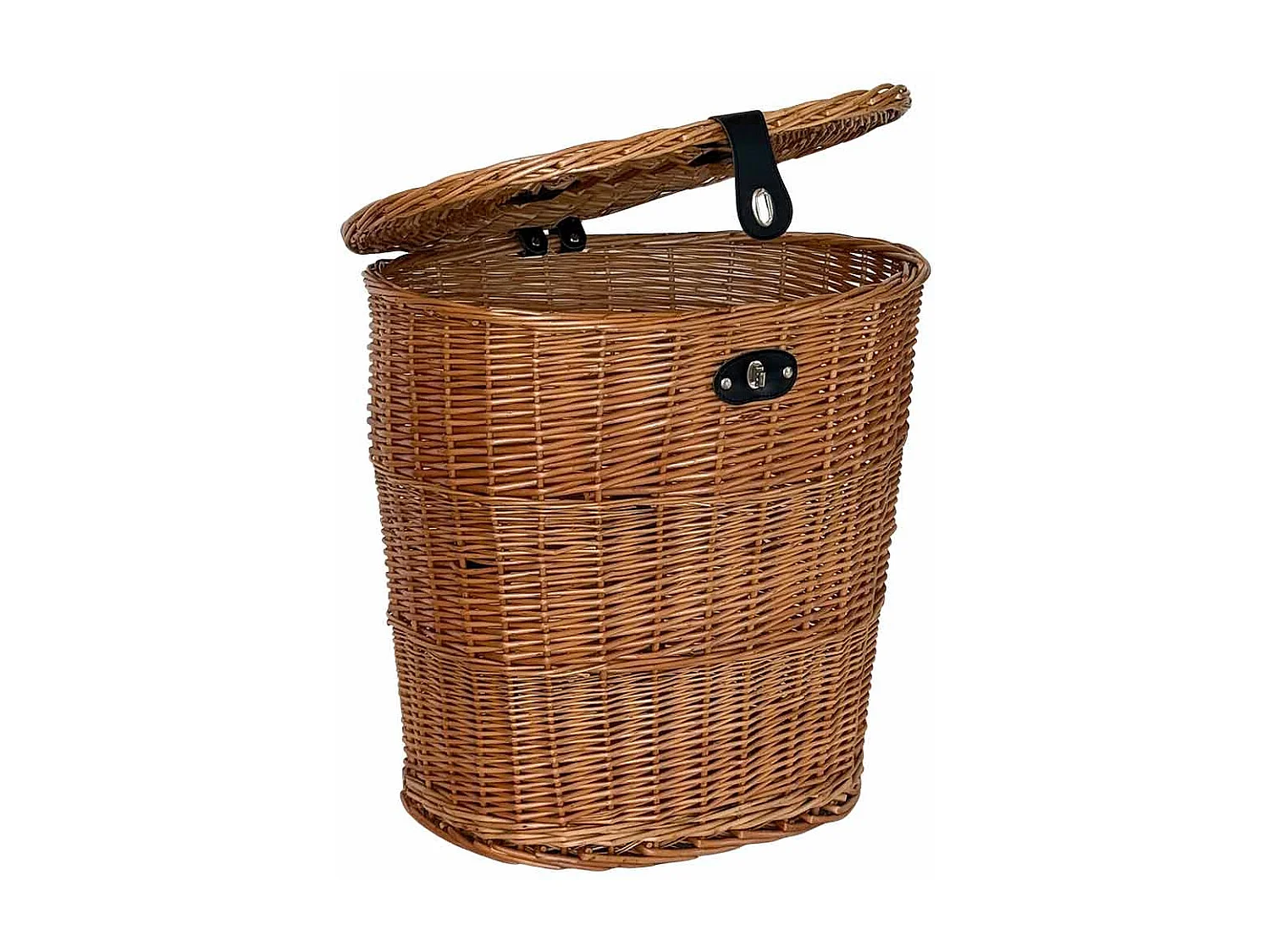 Panier en osier Gerla Lux avec couvercle et bandoulière 42 cm x 30 cm h 40