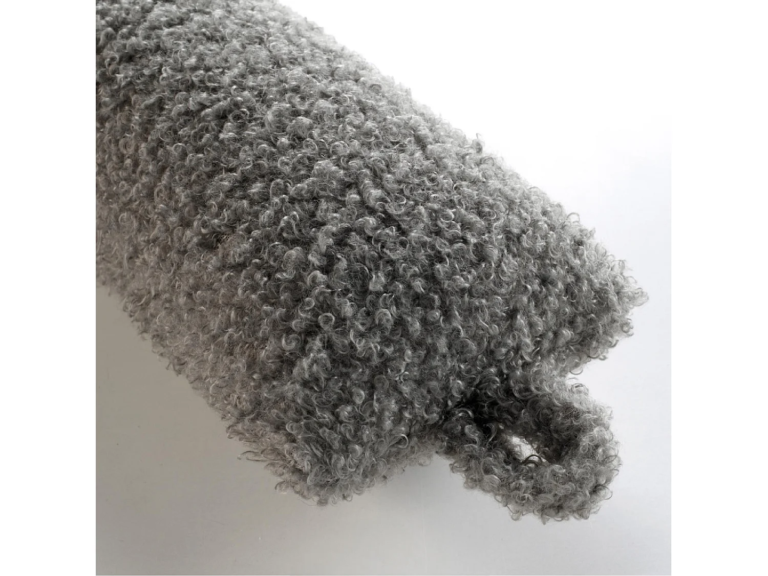 Boudin Bas de Porte Bouclette "Wooly" 80cm Gris