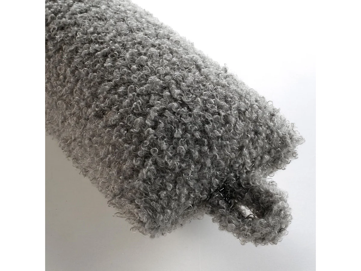 Boudin Bas de Porte Bouclette "Wooly" 80cm Gris