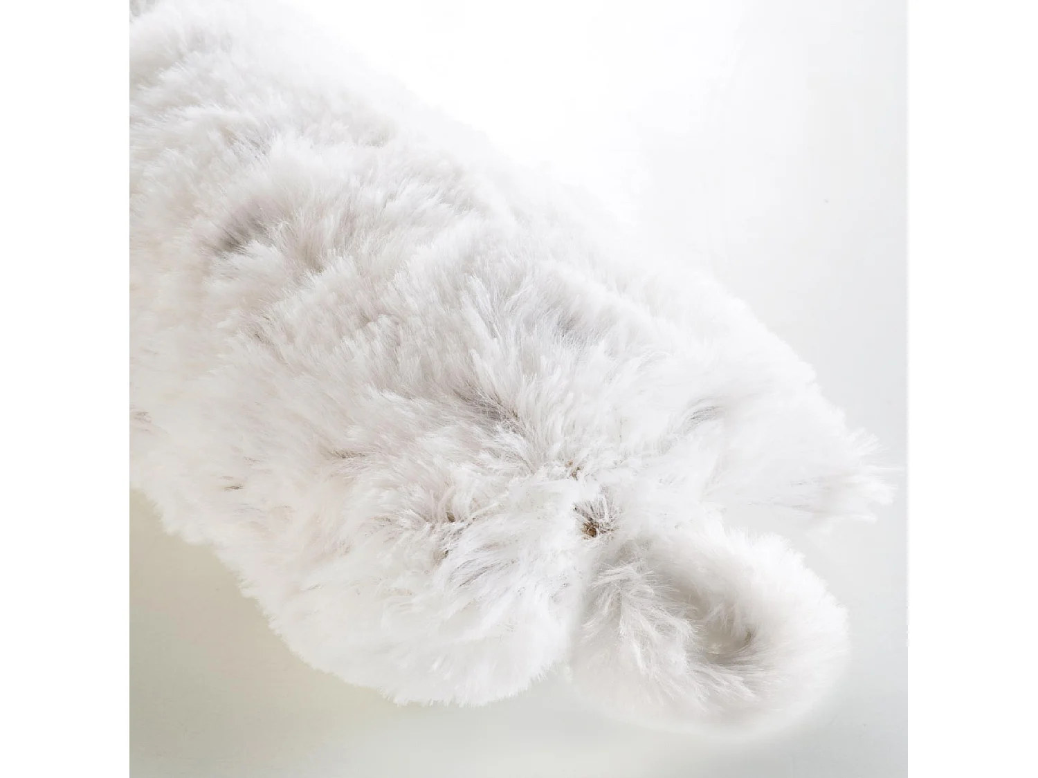 Boudin Bas de Porte Imitation Fourrure "Alaska" 80cm Naturel