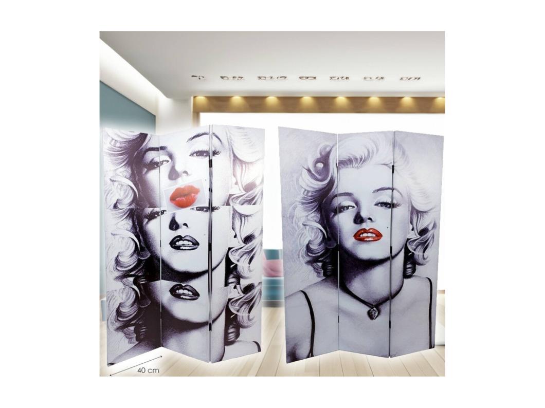 Paravento Separe Divisorio Con 3 Pannelli 180x120cm Stampa F R Marilyn Monroe