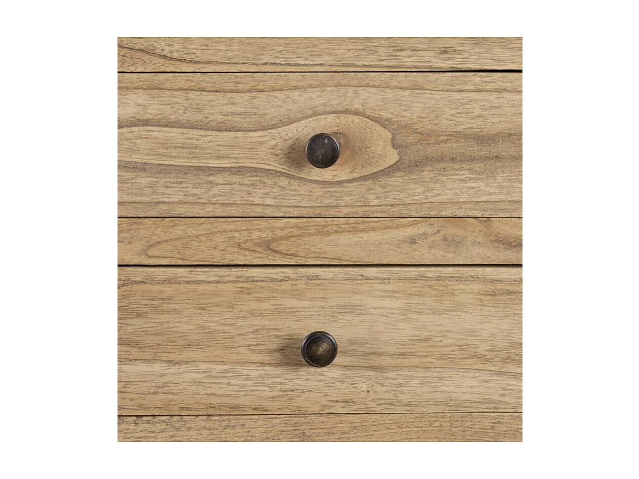 Table de chevet Haute 5 tiroirs Bois Naturel - MARGUERIT