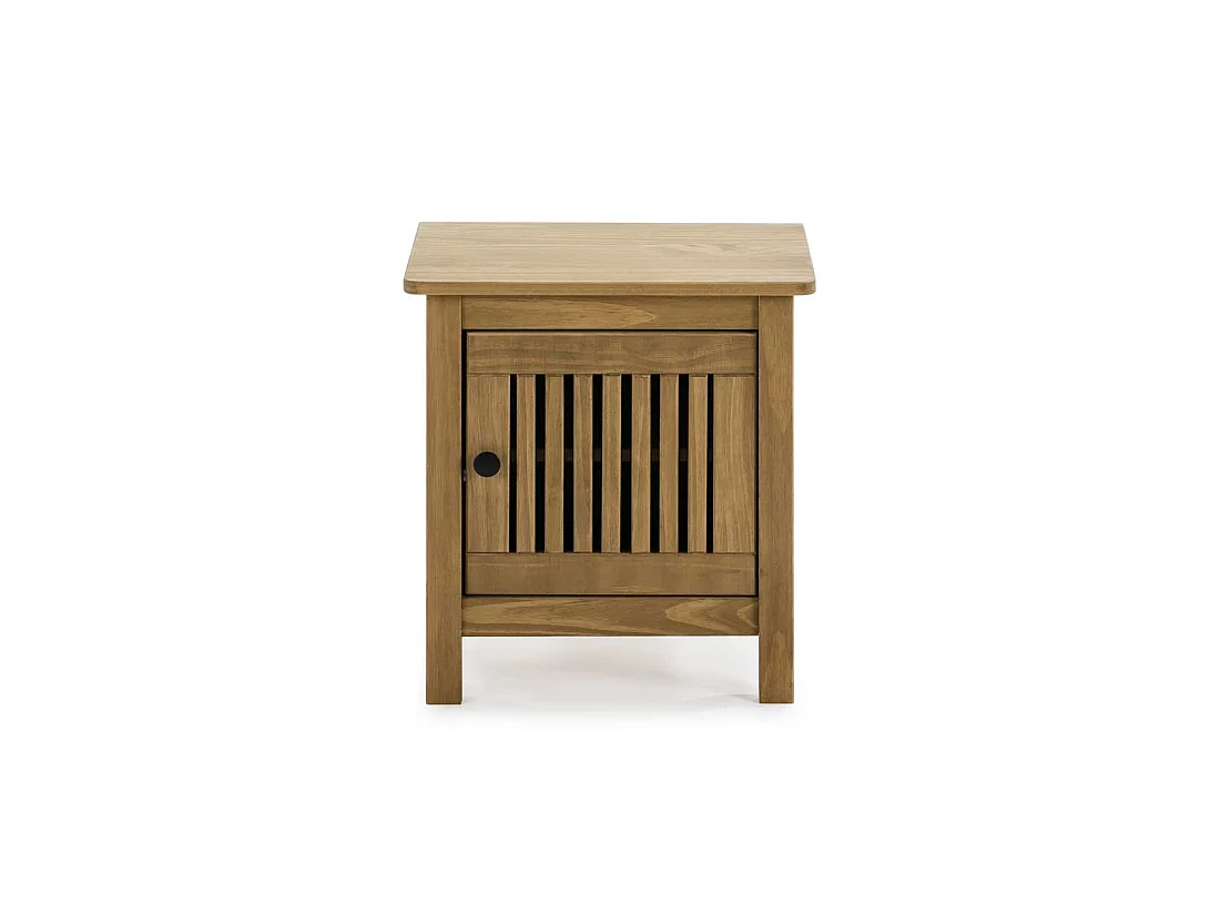 Table de chevet 1 porte Bois - BRANU