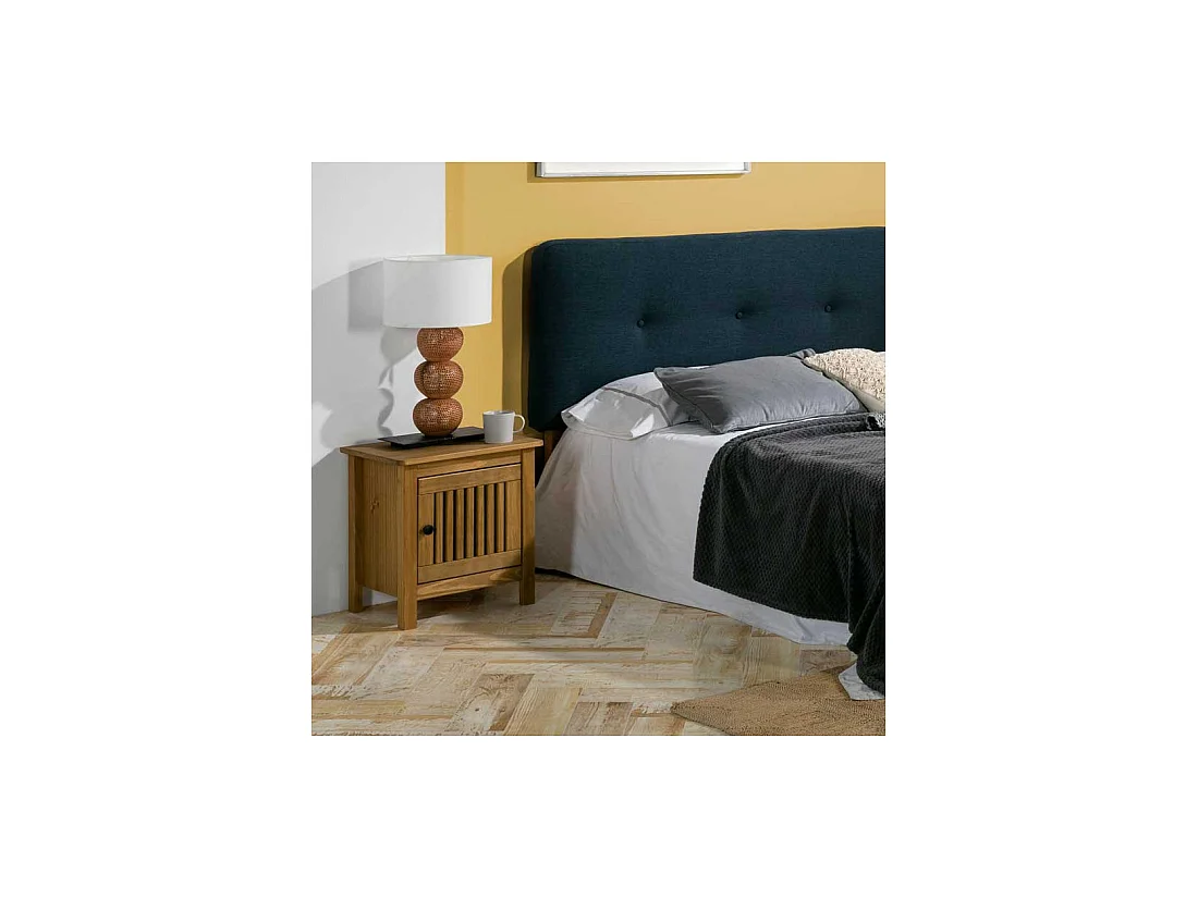 Table de chevet 1 porte Bois - BRANU