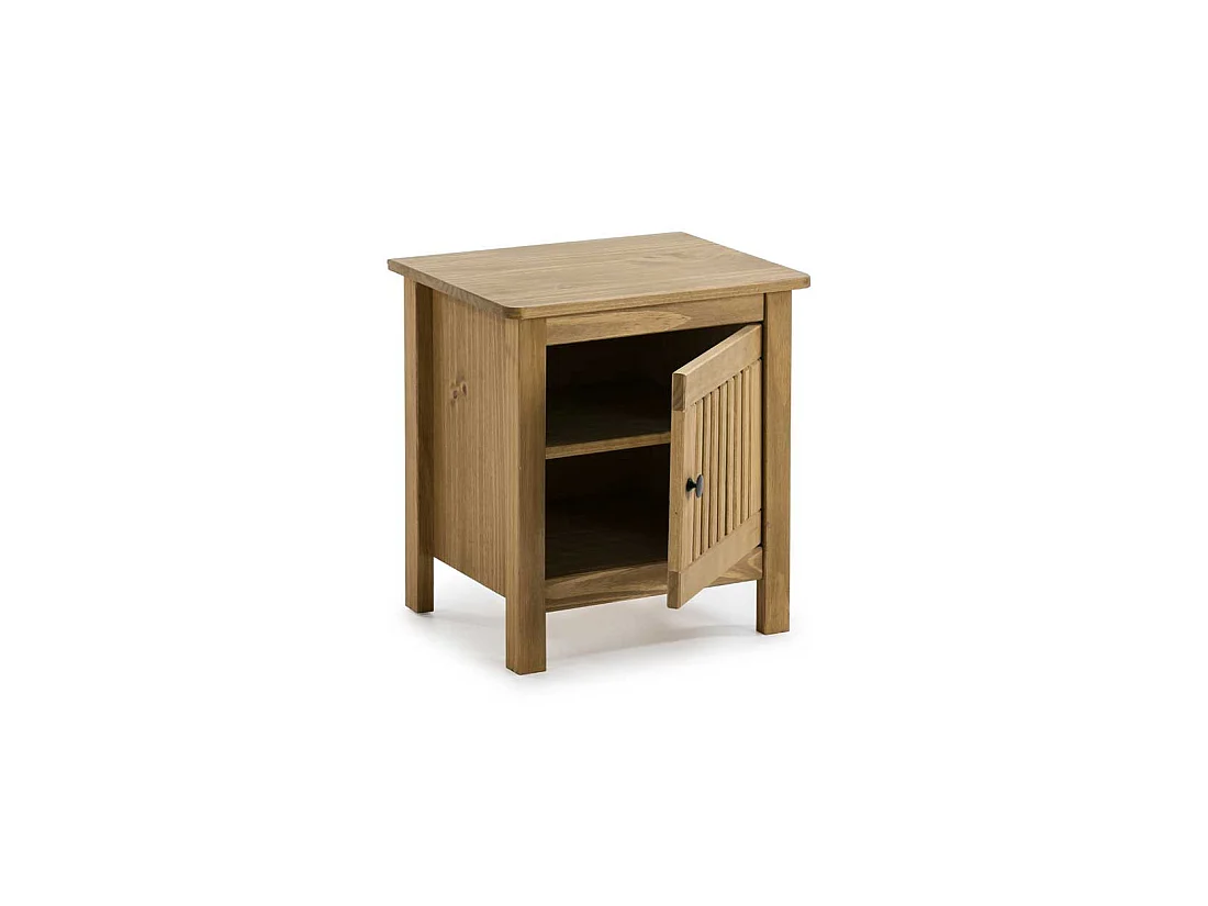 Table de chevet 1 porte Bois - BRANU
