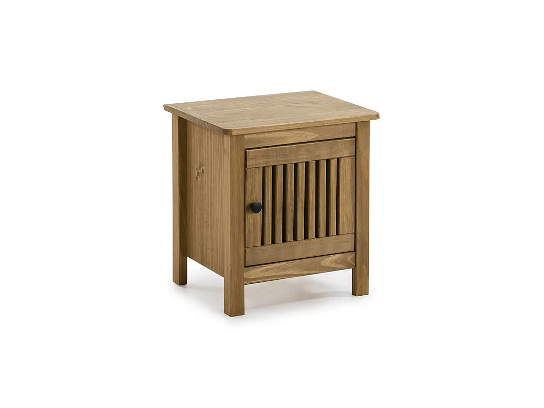 Table de chevet 1 porte Bois - BRANU