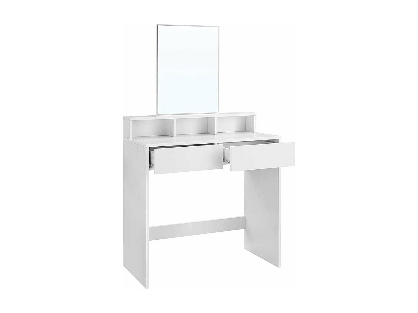 Dradaomull Tavolo da toeletta con illuminazione a LED, tavolo da toeletta con specchio per trucco, 3 colori con luminosità regolabile, 5 cassetti, tavolo cosmetico con ripiani regolabili, manico nero