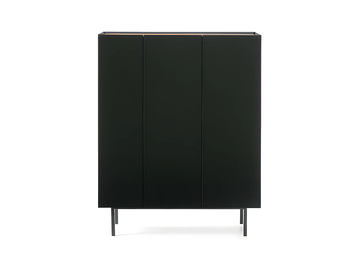 Meuble bar 3 portes Noir/Chêne - TEULAT ARISTA