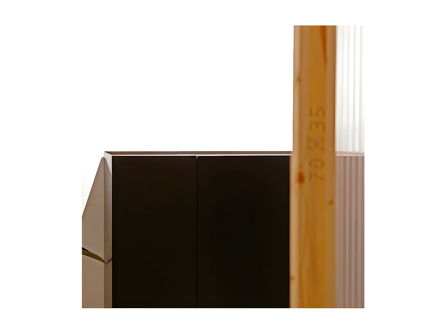 Meuble bar 3 portes Noir/Chêne - TEULAT ARISTA