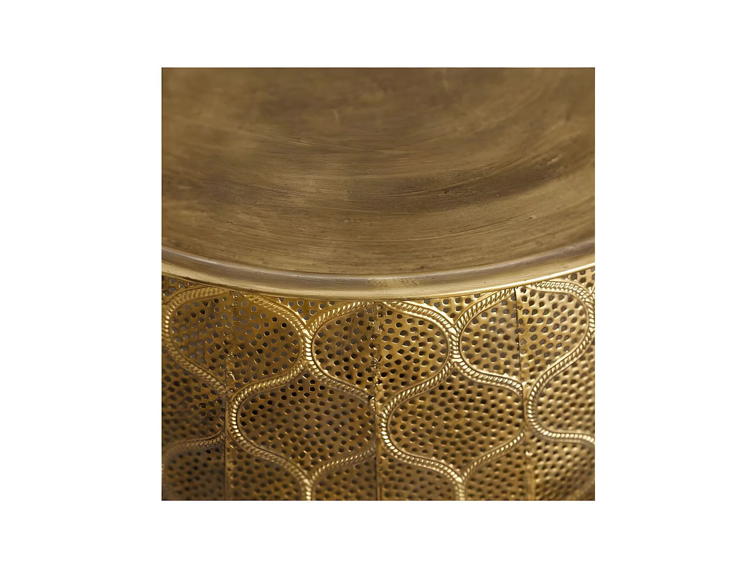 Duo de tables d'appoint ronde doré Métal - ZOSTA