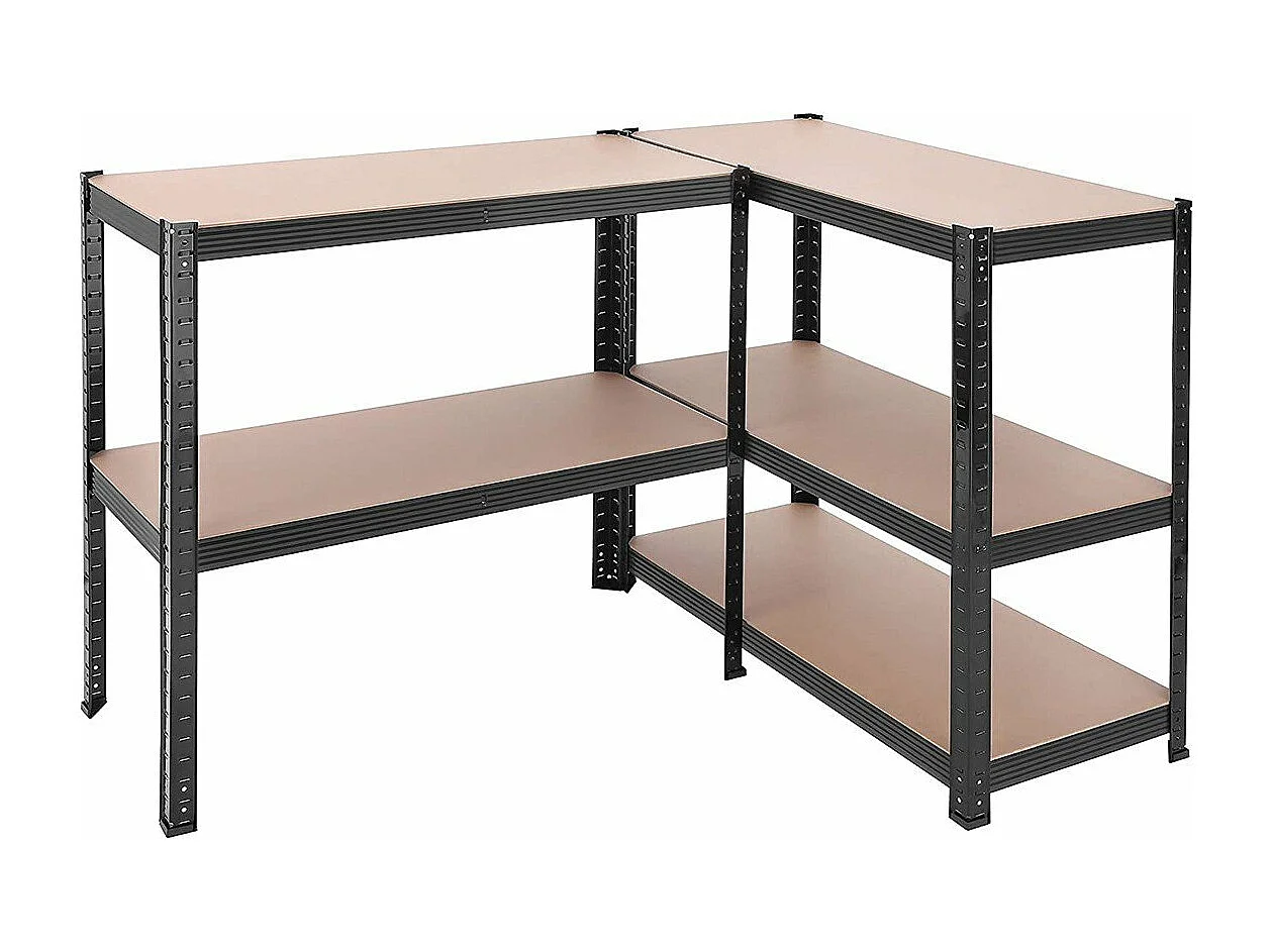 Étagère Industrielle 5 Niveaux modulable en Bureau - L90 x H180 cm