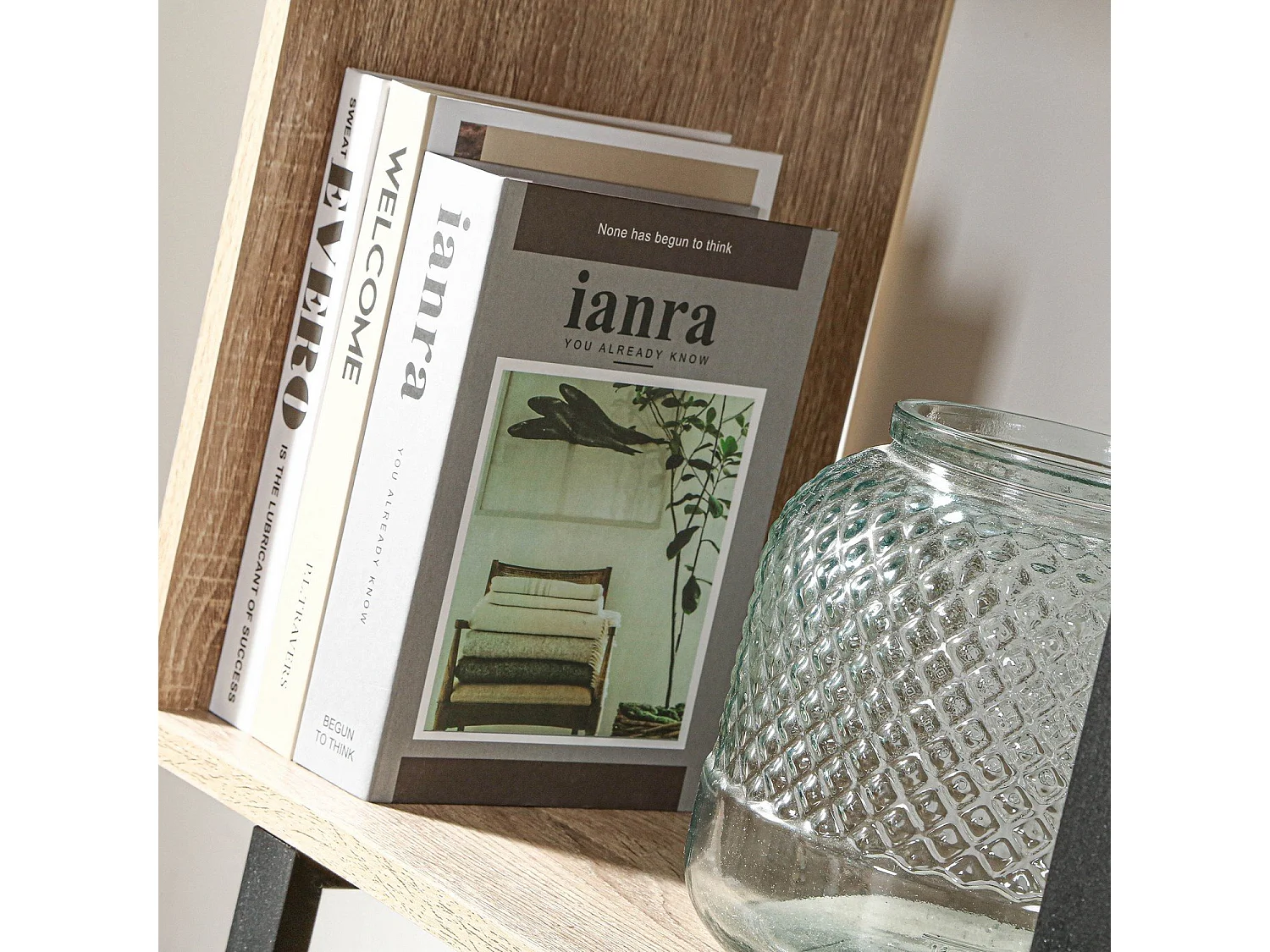 Scaffale 4 livelli decorazione Legno L60 cm