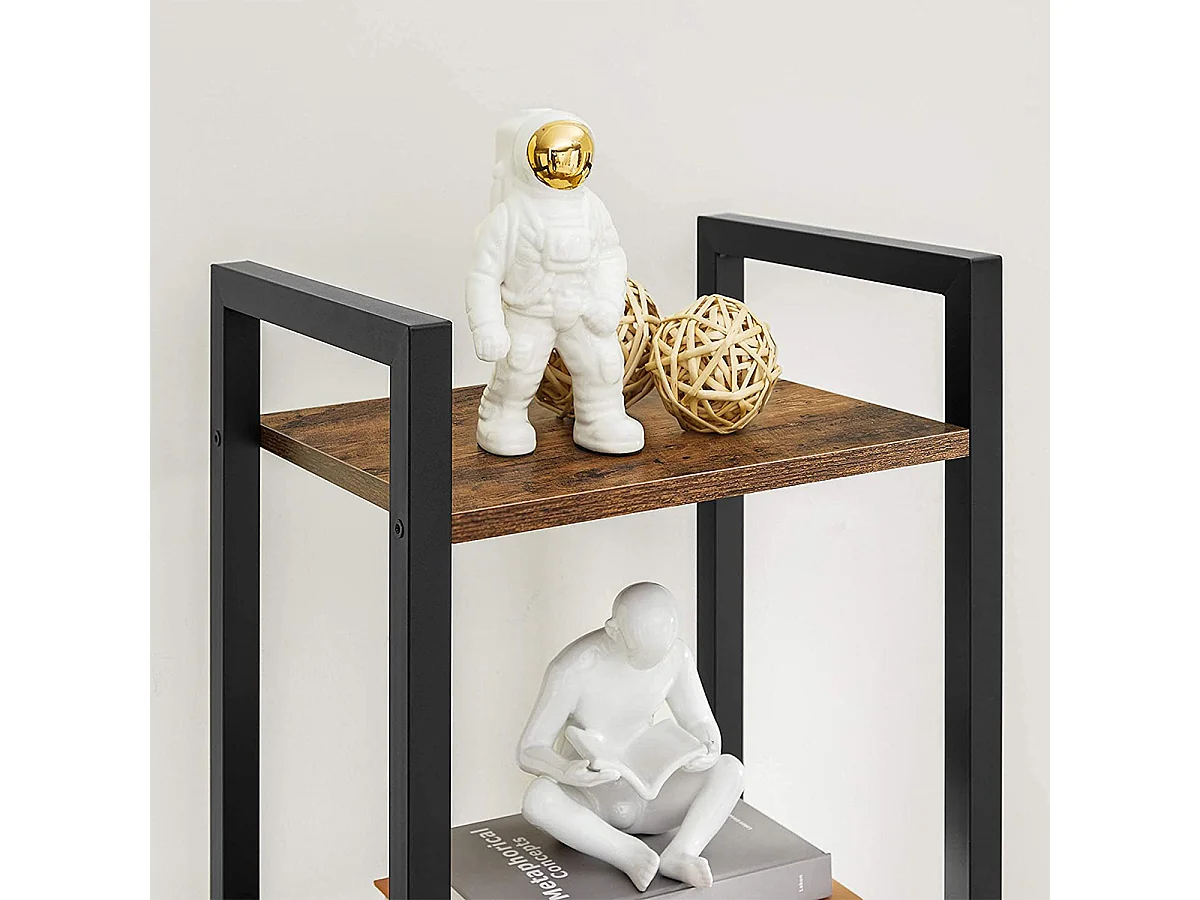 Étagère 6 niveaux industrielle métal et bois - L40 x H187.5 cm