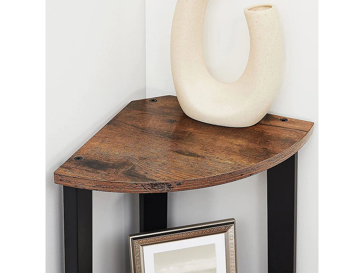 Étagère d'angle industrielle à 4 niveaux - L48,5 x H125 cm