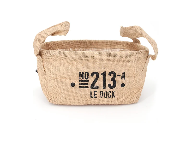Panier de rangement 4L en jute beige 213 LE DOCK