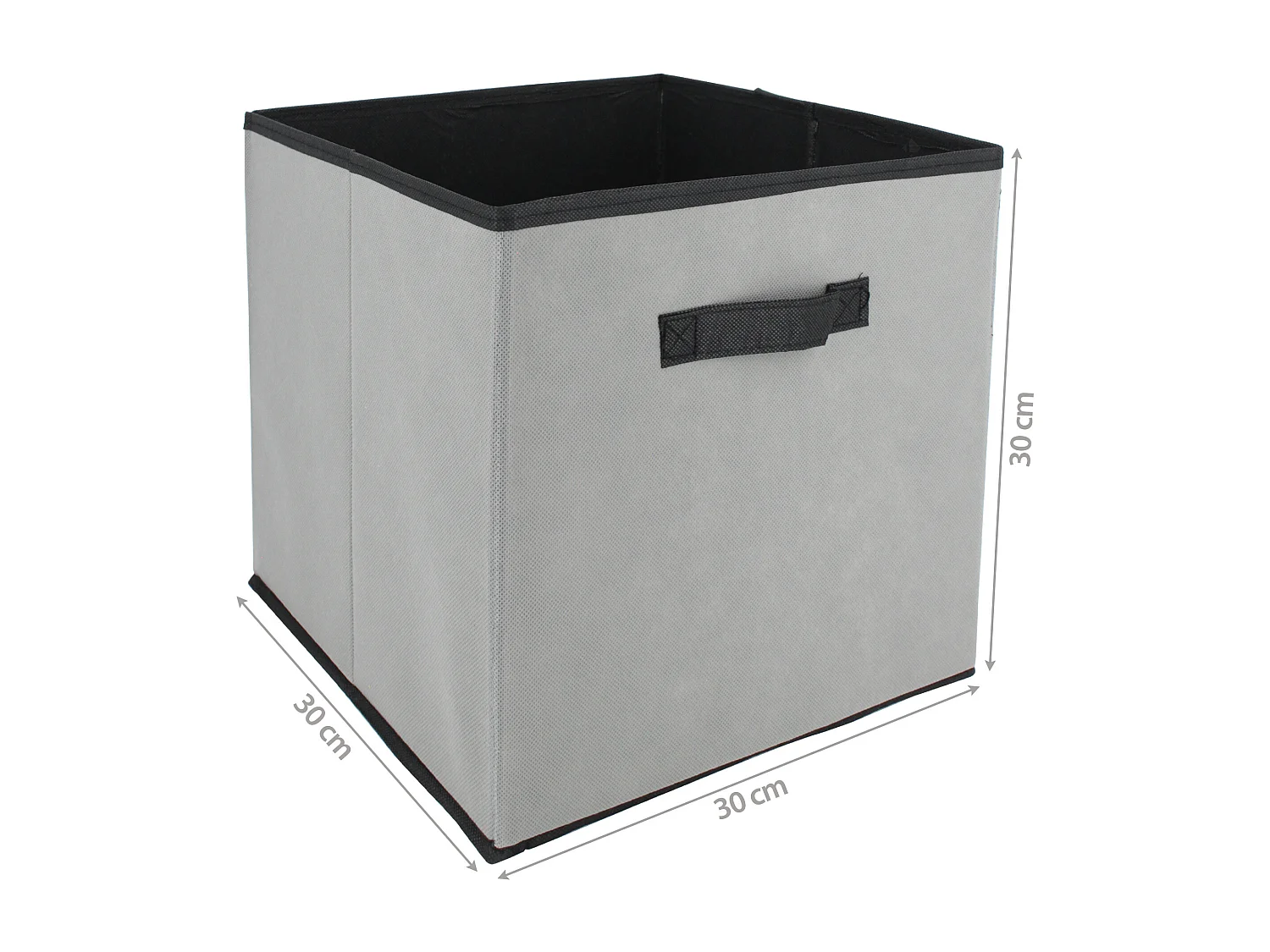 Cube de rangement cartonnée 27L gris