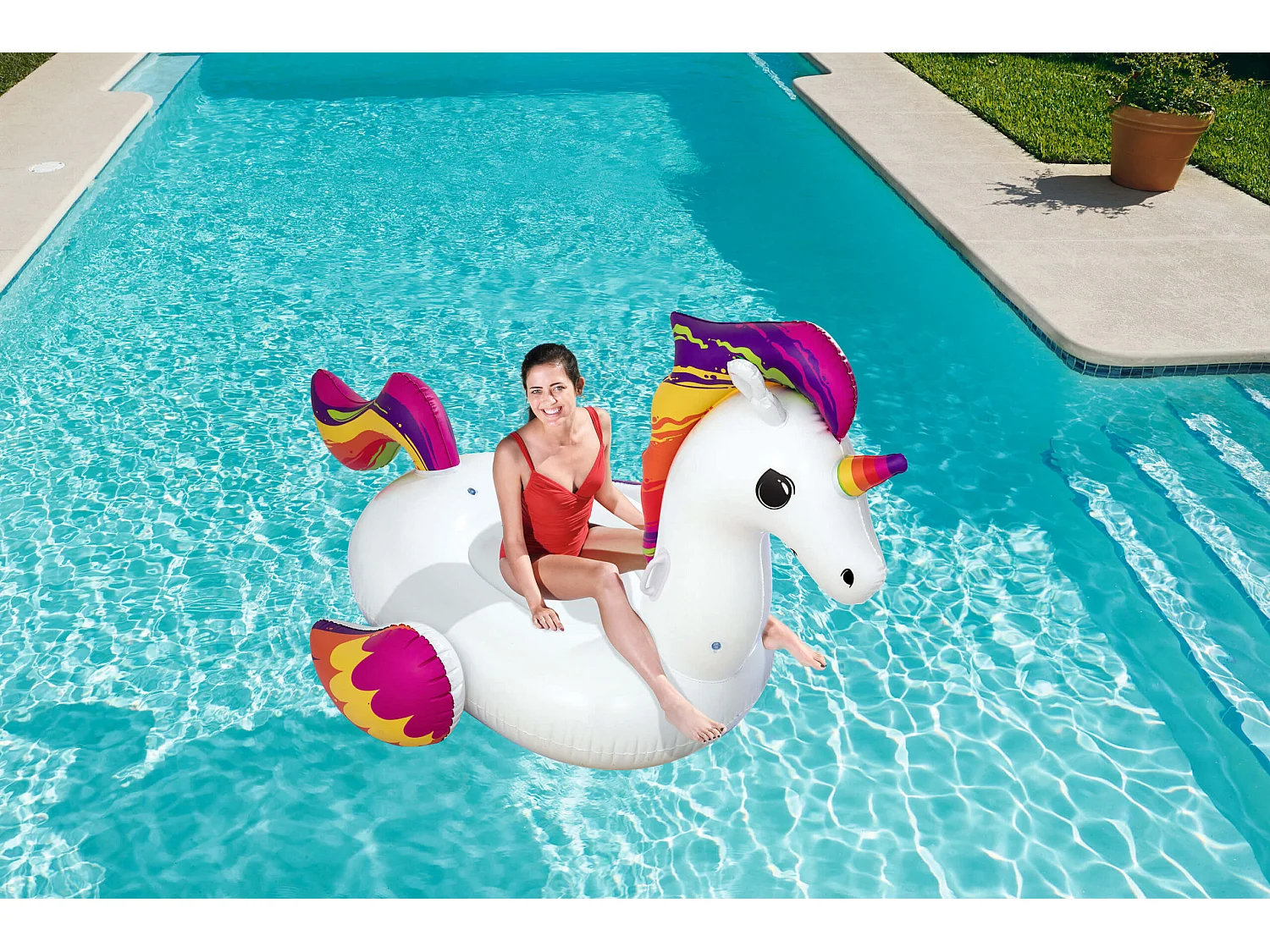 Licorne à chevaucher - 224 x 164 cm