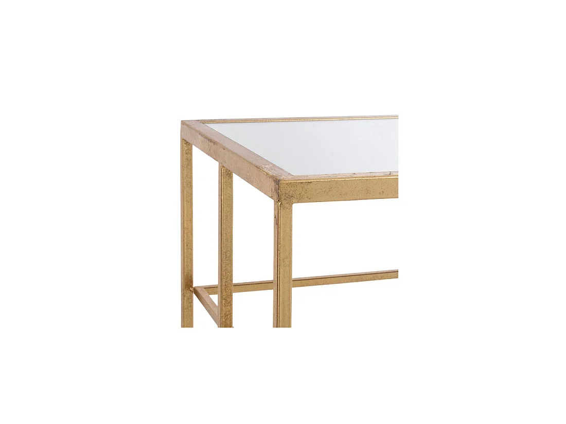 Console Métal or et Verre miroir - SCINTILL