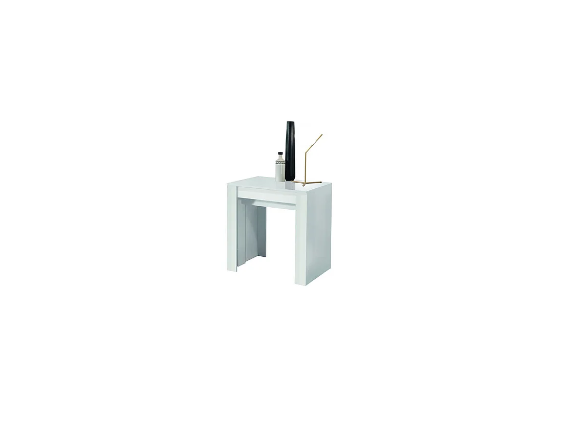 Console Extensible 4 allonges Laqué blanc - TINO