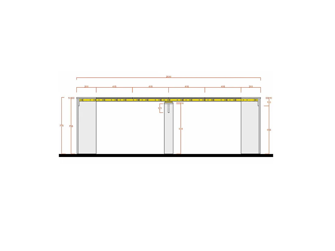 Console Extensible 4 allonges Laqué blanc - TINO