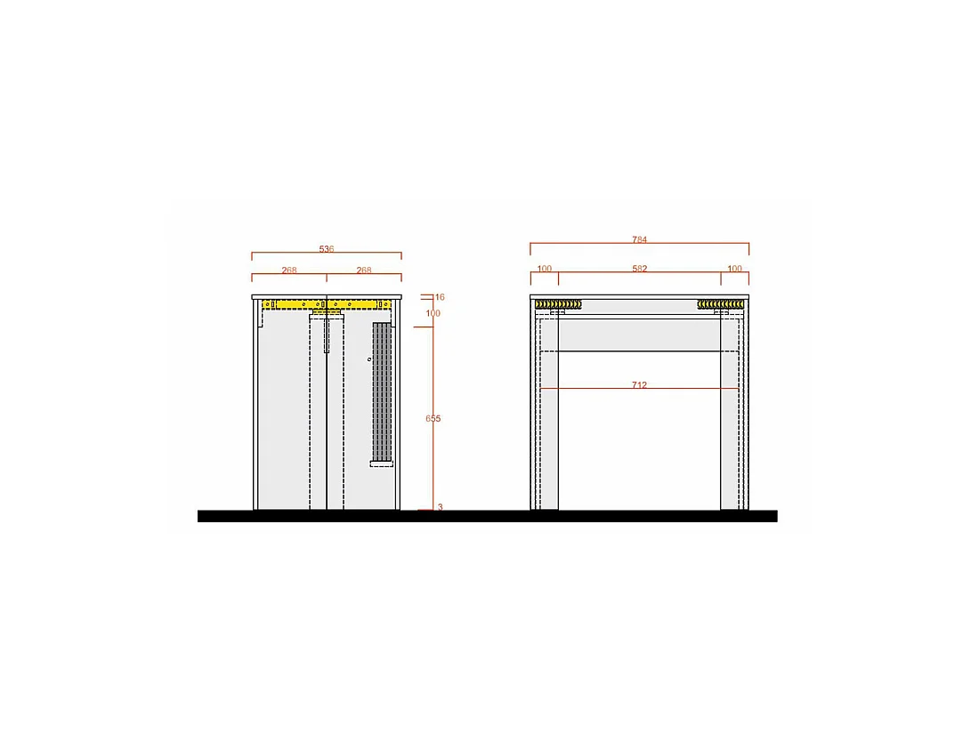 Console Extensible 4 allonges Laqué blanc - TINO