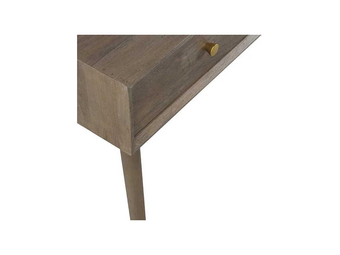 Console 2 tiroirs Bois naturel - LEONARD