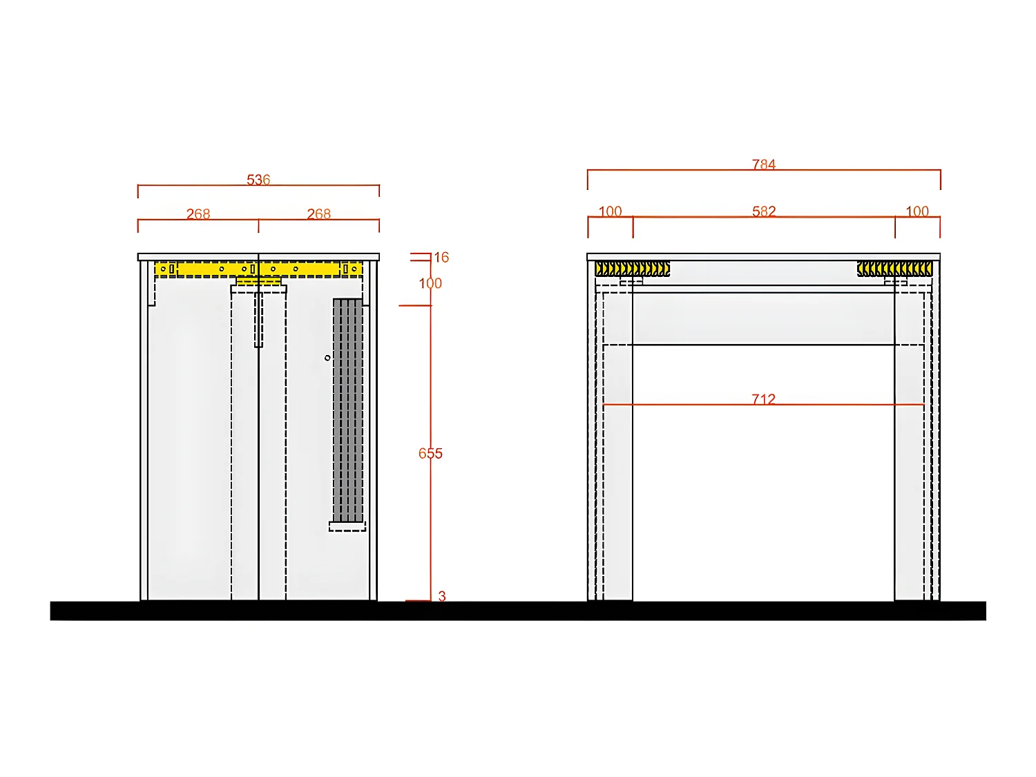 Console Extensible 4 allonges Béton foncé - TINO