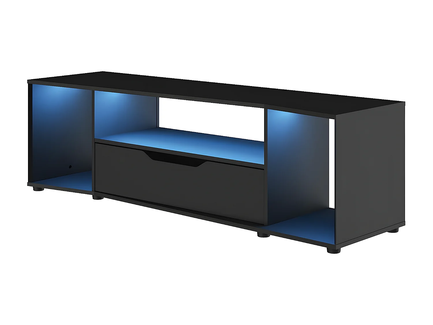 Meuble TV gamer Hack - L163 x H48 x P45 cm