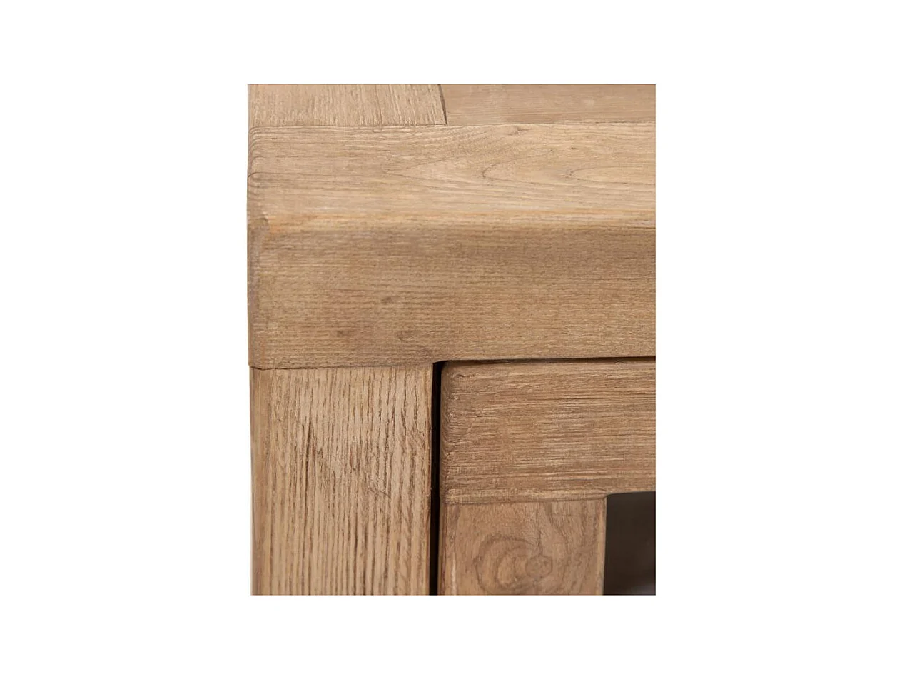 Meuble TV 4 portes Bois d'orme massif - IMANI